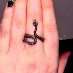dark grey snake ring